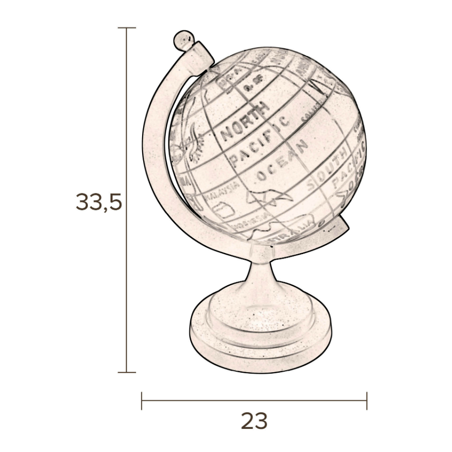 Глобус Miles, средний Dutchbone 8900046 - Вид №7