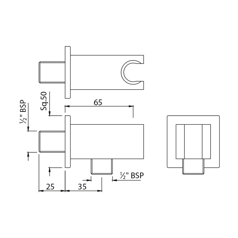SHA-CHR-566S Шланговое подсоединение Jaquar Shower Santreyd - Вид №1