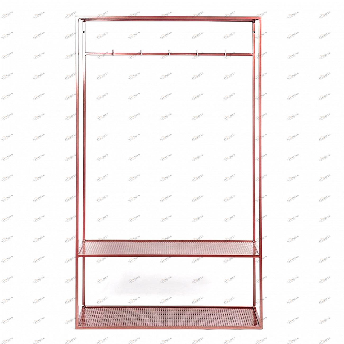 Вешалка в прихожую с полкой медь Hallra 3 copper INTELLIGENT DESIGN ВЕШАЛКИ HALLRA 261054 Коричневый;медный 