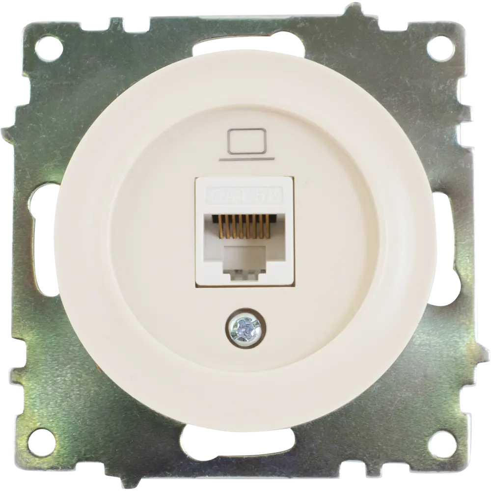 Розетка компьютерная встраиваемая Onekey Florence RJ45 UTP cat 5 цвет бежевый 82126987 STLM-2178922 ONEKEYELECTRO