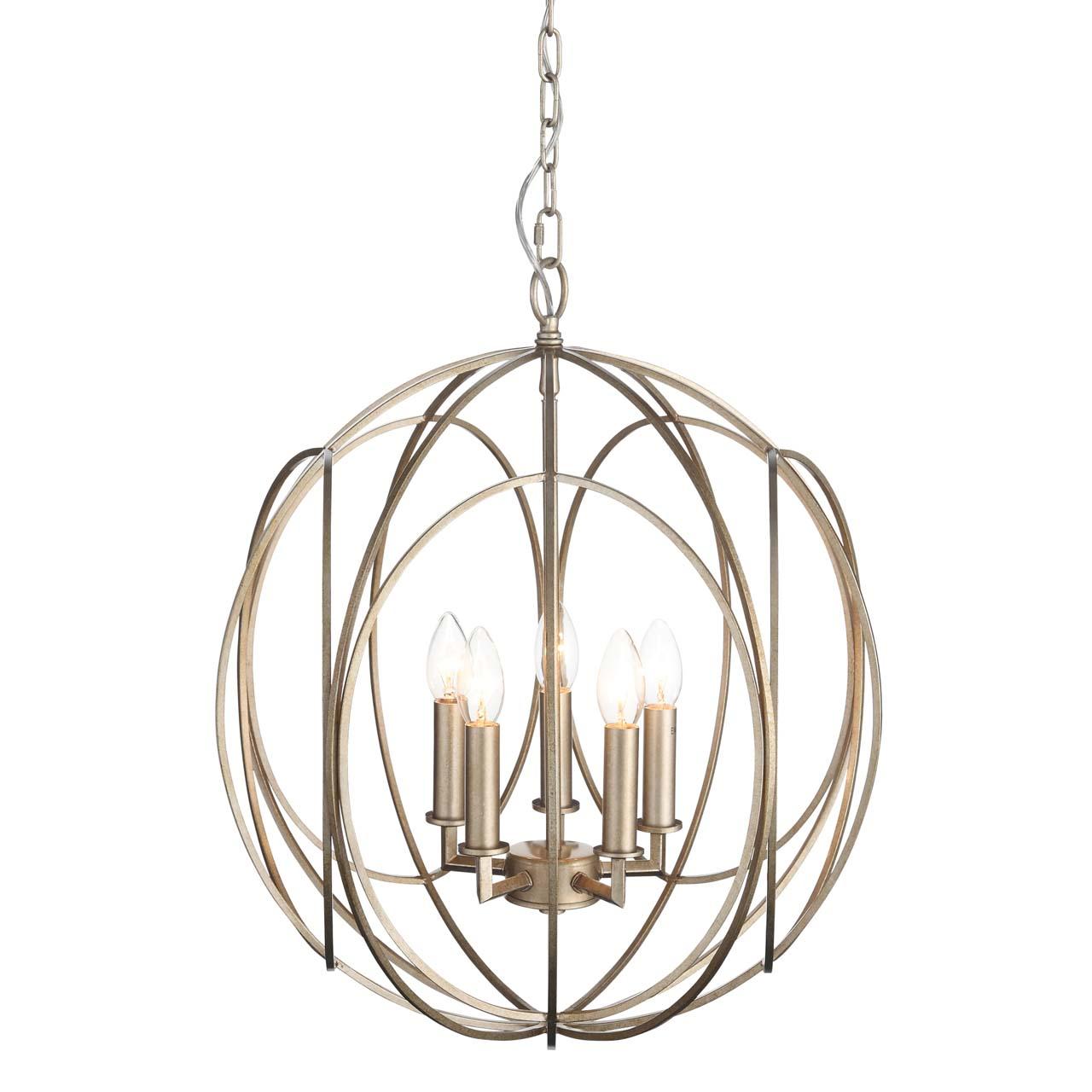 Подвесной светильник серебристый ST Luce Cinturra SLD012.103.05 ST LUCE ДИЗАЙНЕРСКИЕ, CINTURRA 00-3890091 Серебро  - Вид №2