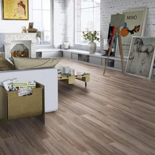 Виниловый ламинат Tarkett Lounge Acoustic Дуб с брашью (Текстурированная) 914,4х152,4/101,6 мм 1000901216 - Вид №2