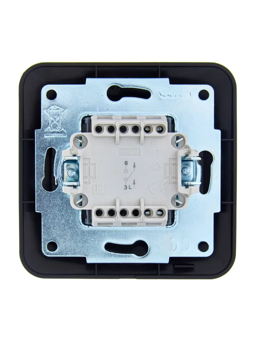 ASTI Выключатель чёрный бархат LEZARD 7081-4242-100 - Вид №1