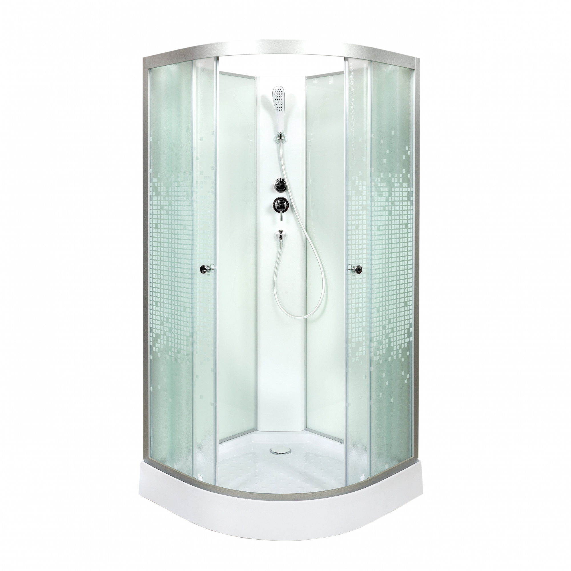 B01S+ эл. BLACK Душевая кабина DETO Серия В L 908 N без крыши