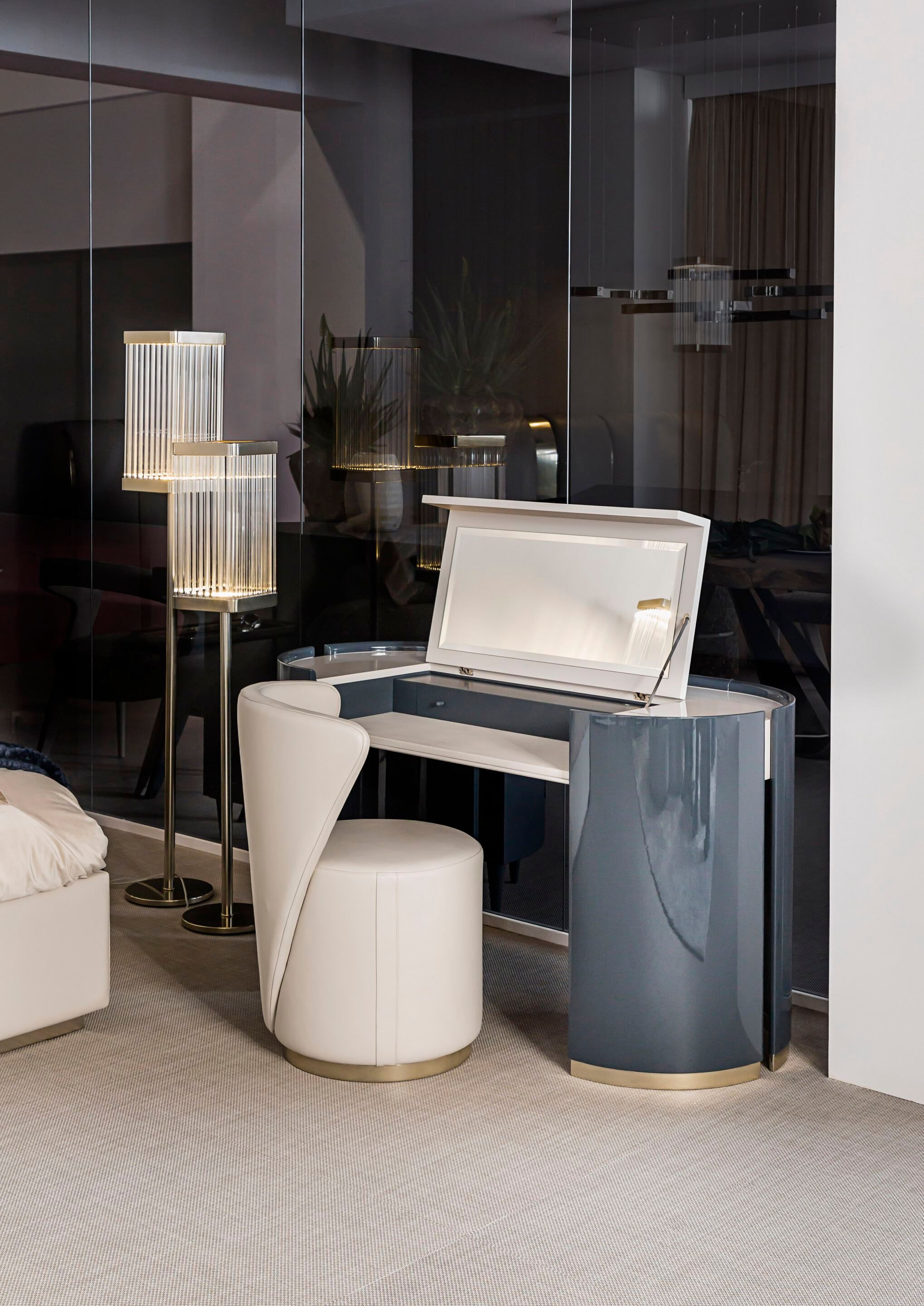 Металл и стекло затемнения светодиодный торшер Bizzotto Italia Atmosphera ARCH-00146631 - Вид №1