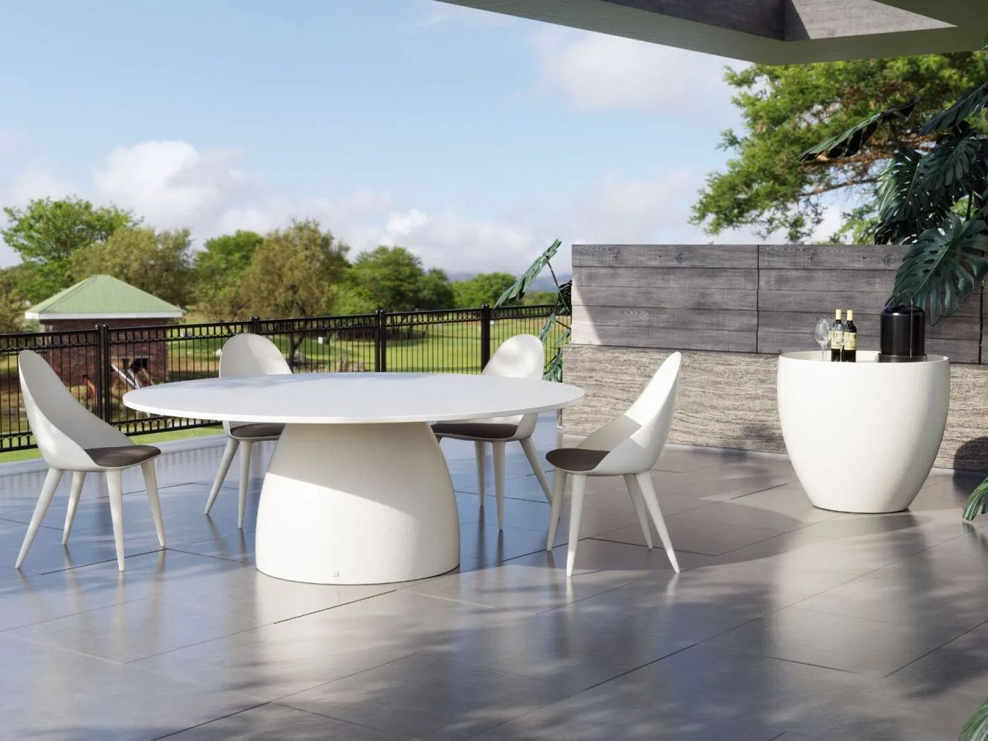 Круглый стол из стекловолокна GANSK BARREL ARCH-00124204 - Вид №1