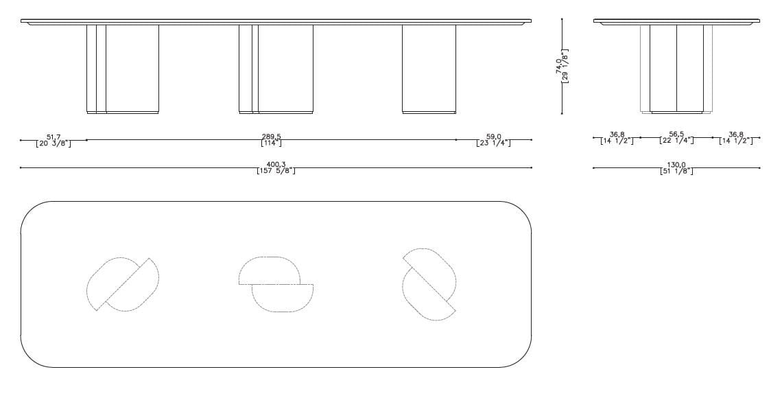 Стеклянный обеденный стол Sicis PHILIPPE ARCH-00125274 - Вид №11