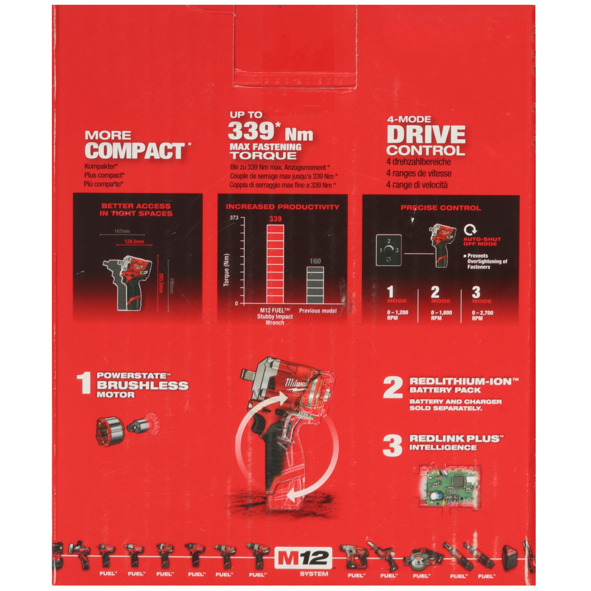 Гайковерт Milwaukee M12 FIWF12-0 FUEL   , Без ЗУ, Без АКБ 5476086 STDN-0109703 - Вид №7