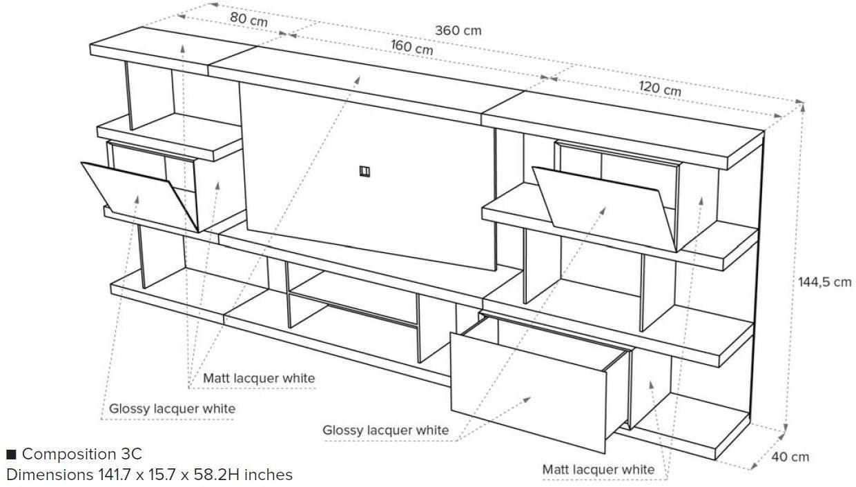 Natuzzi Модульный деревянный книжный шкаф sun-id-1482872 - Вид №10
