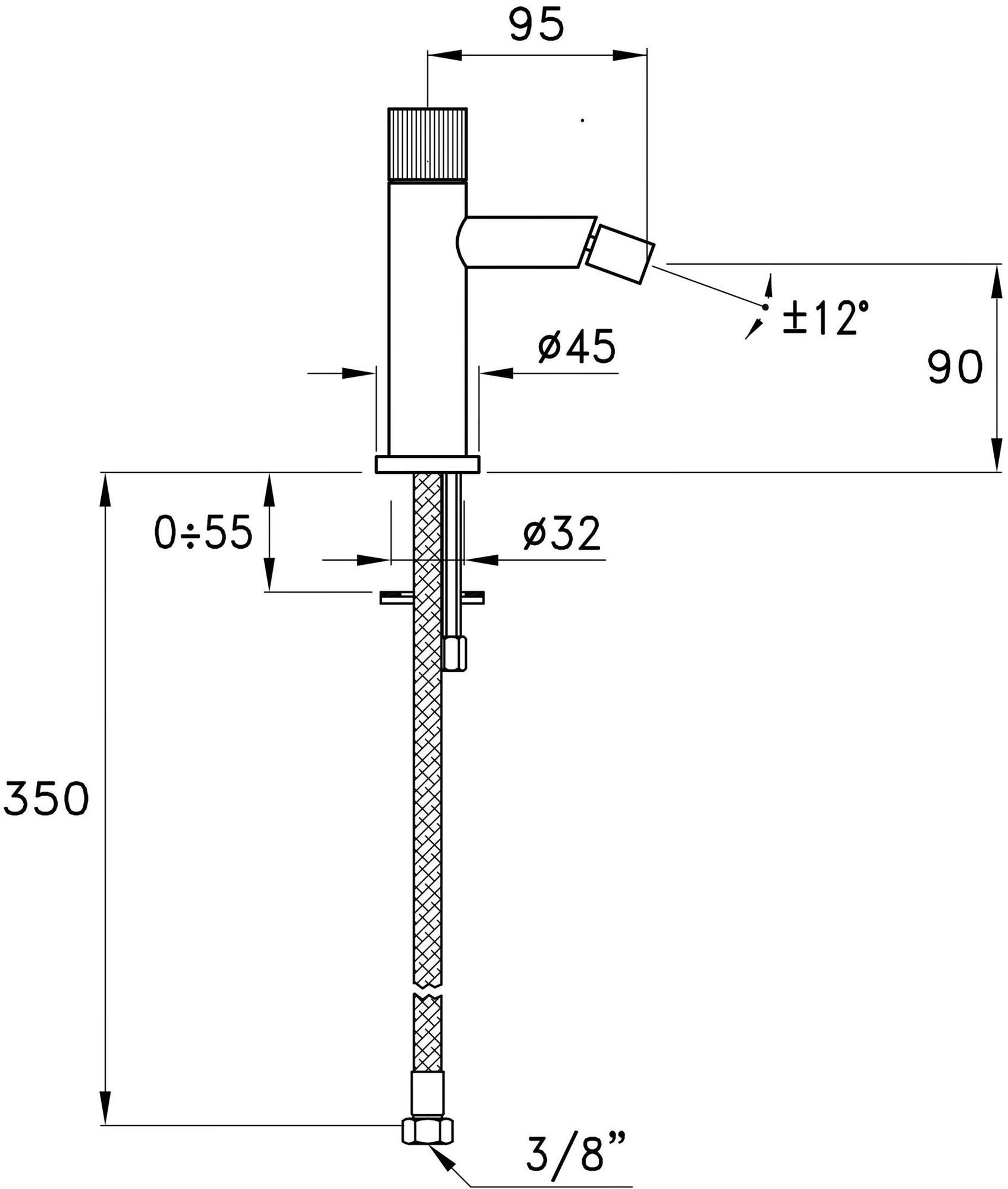 RUBINETTERIE STELLA Смеситель для биде на террасе Sirius 3602 - Вид №1