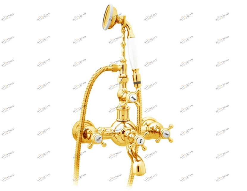 035016.000.00 Душевой набор для ванны Золото 24К Mestre RETRO
