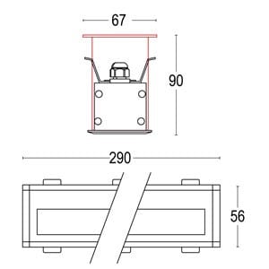 Алюминиевый прямоугольный светодиодный светильник Ghidini Lighting Edge ARCH-00106234 - Вид №8