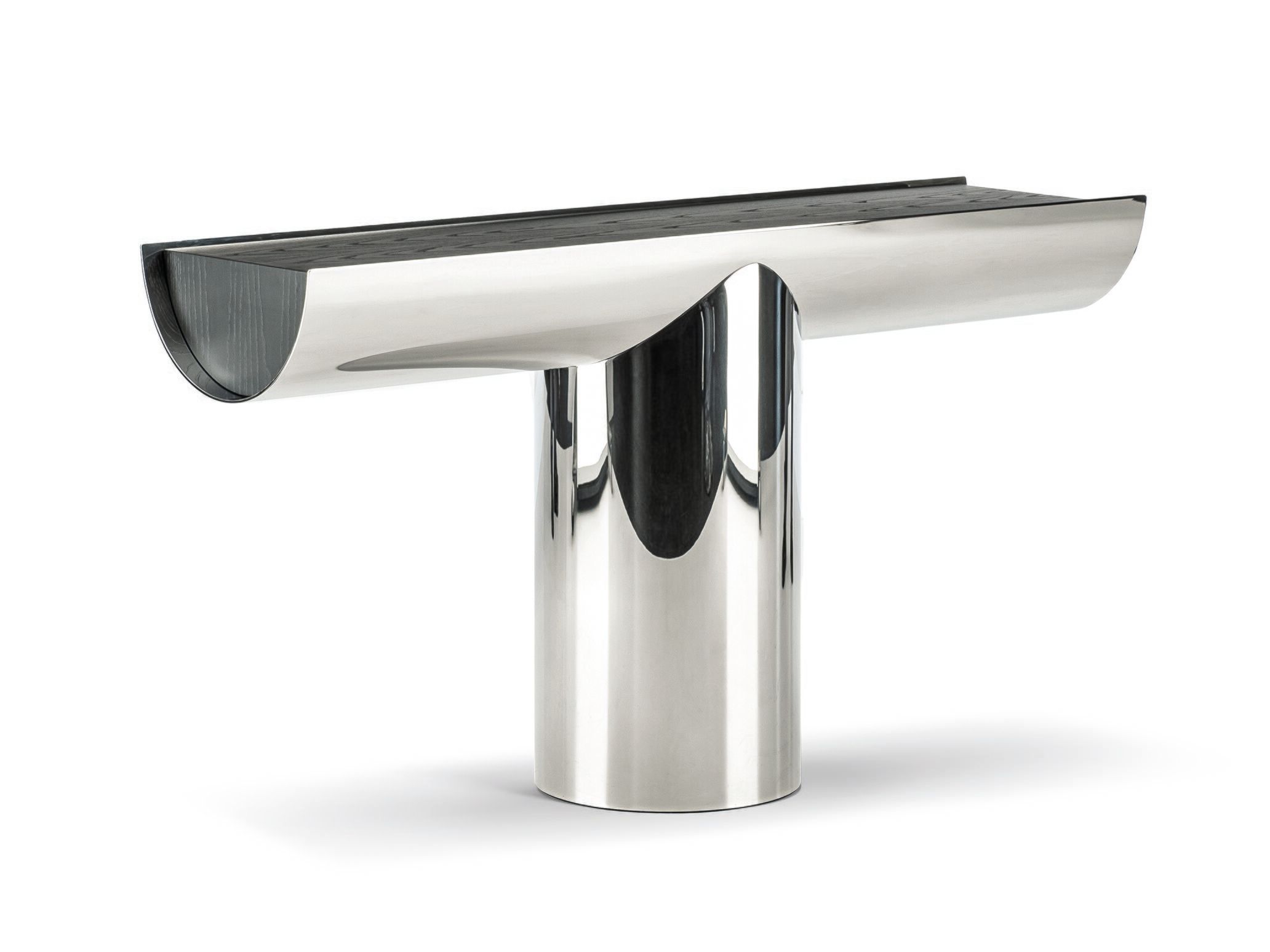 Прямоугольная консоль из ясеня и стали Minotti Pilotis ARCH-00143518