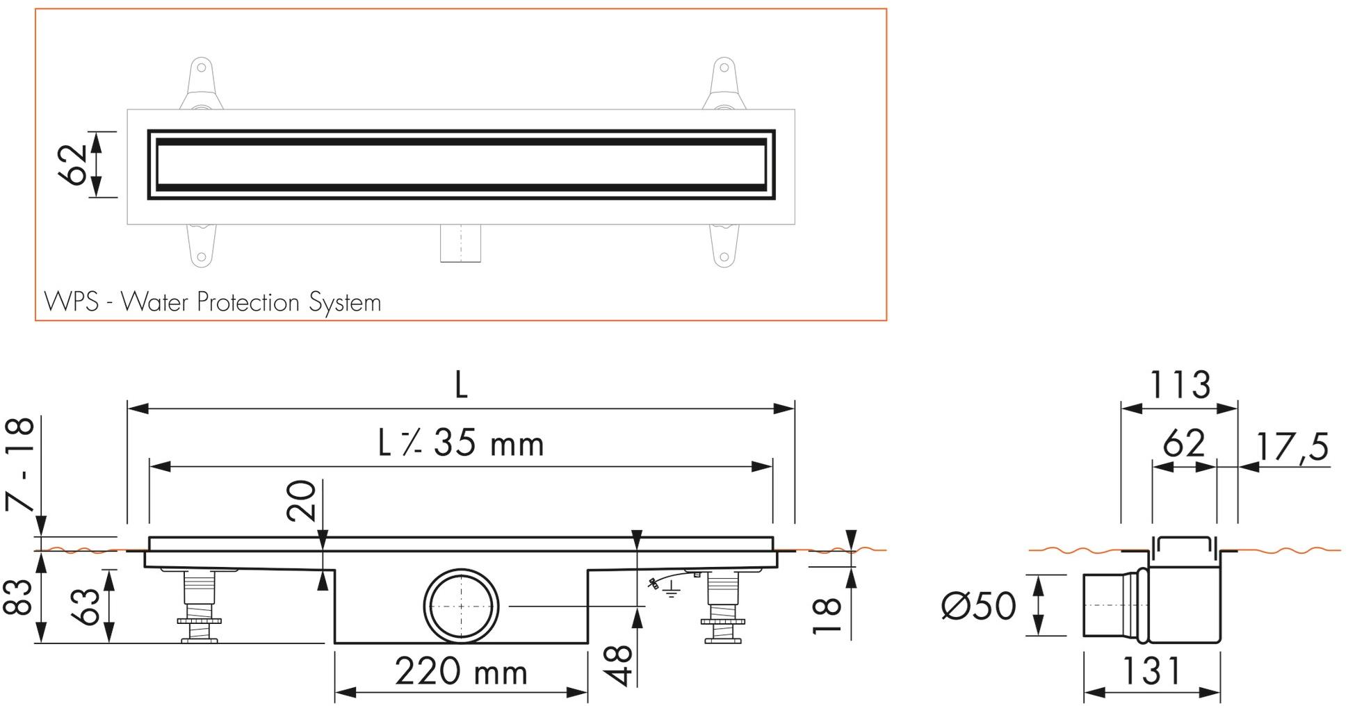 ESS Easy Drain Слив для душа Modulo taf sun-id-1405797 - Вид №3
