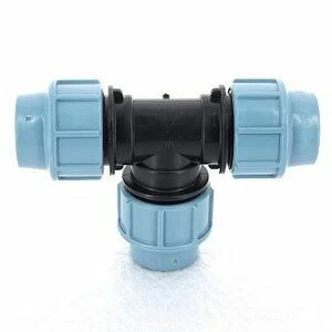 Тройник 40 обжим для труб ПНД UNIDELTA