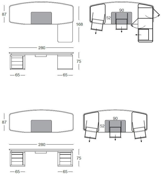 Longhi Деревянный стол с ящиками Loveluxe 2015 – regency collection T 108 - Вид №3