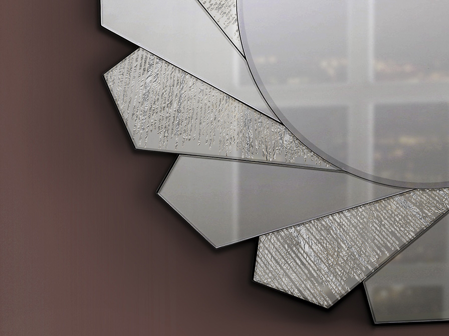 109209 Зеркало Ø100 см серебристое Schuller Flavia