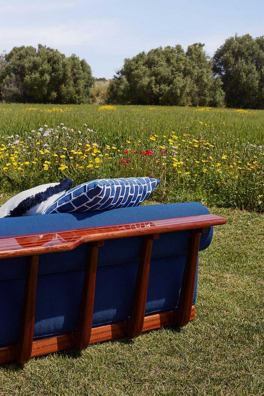 3-местный диван из красного дерева и ткани Exteta Sunset ARCH-00028080 - Вид №12