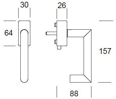 Reguitti Оконная ручка dk на розе Glasgow Al30dkq7550 - Вид №2