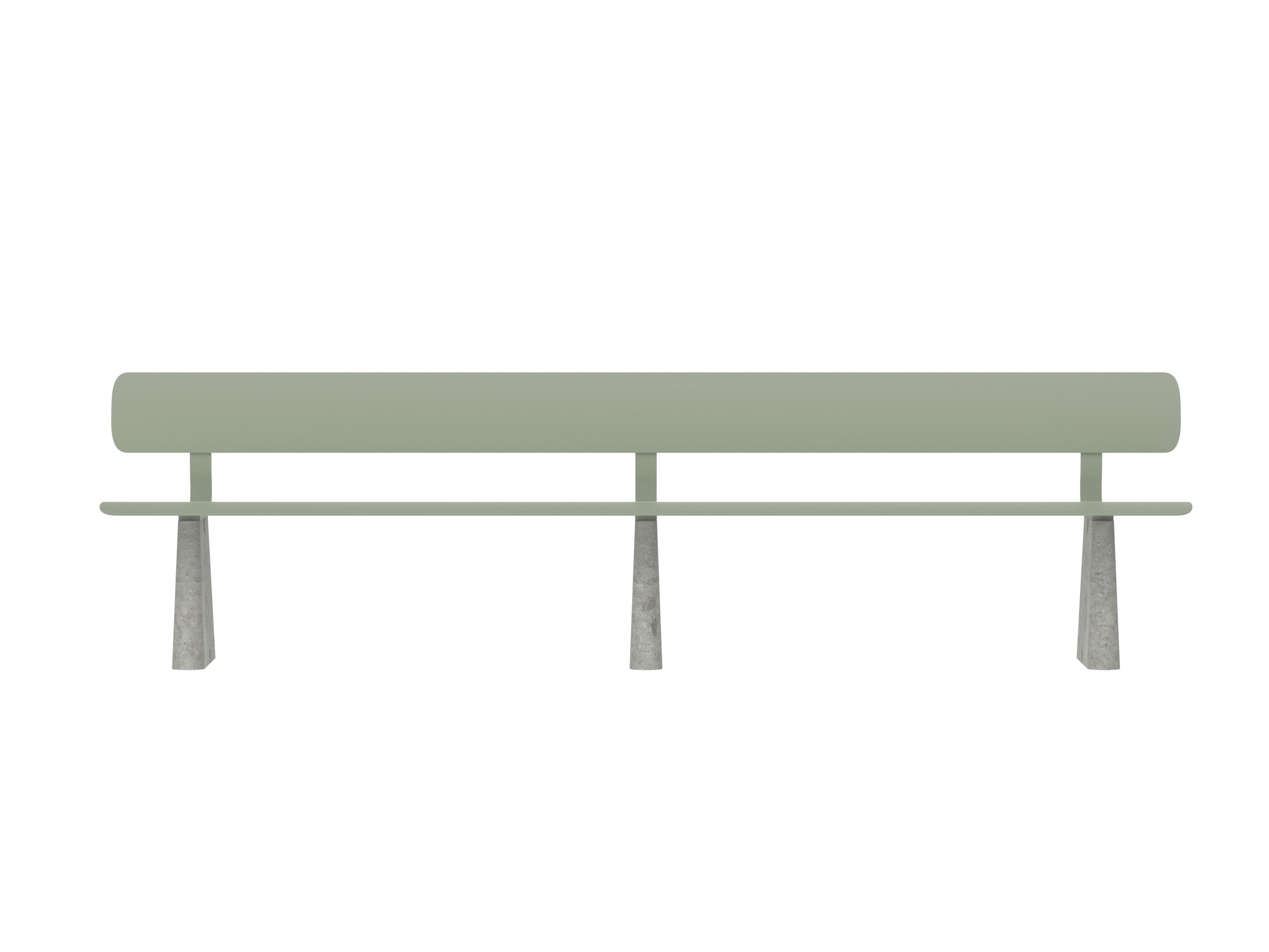 Стальная скамья с порошковым покрытием со спинкой FUNCTIONALS BEN ARCH-00041367