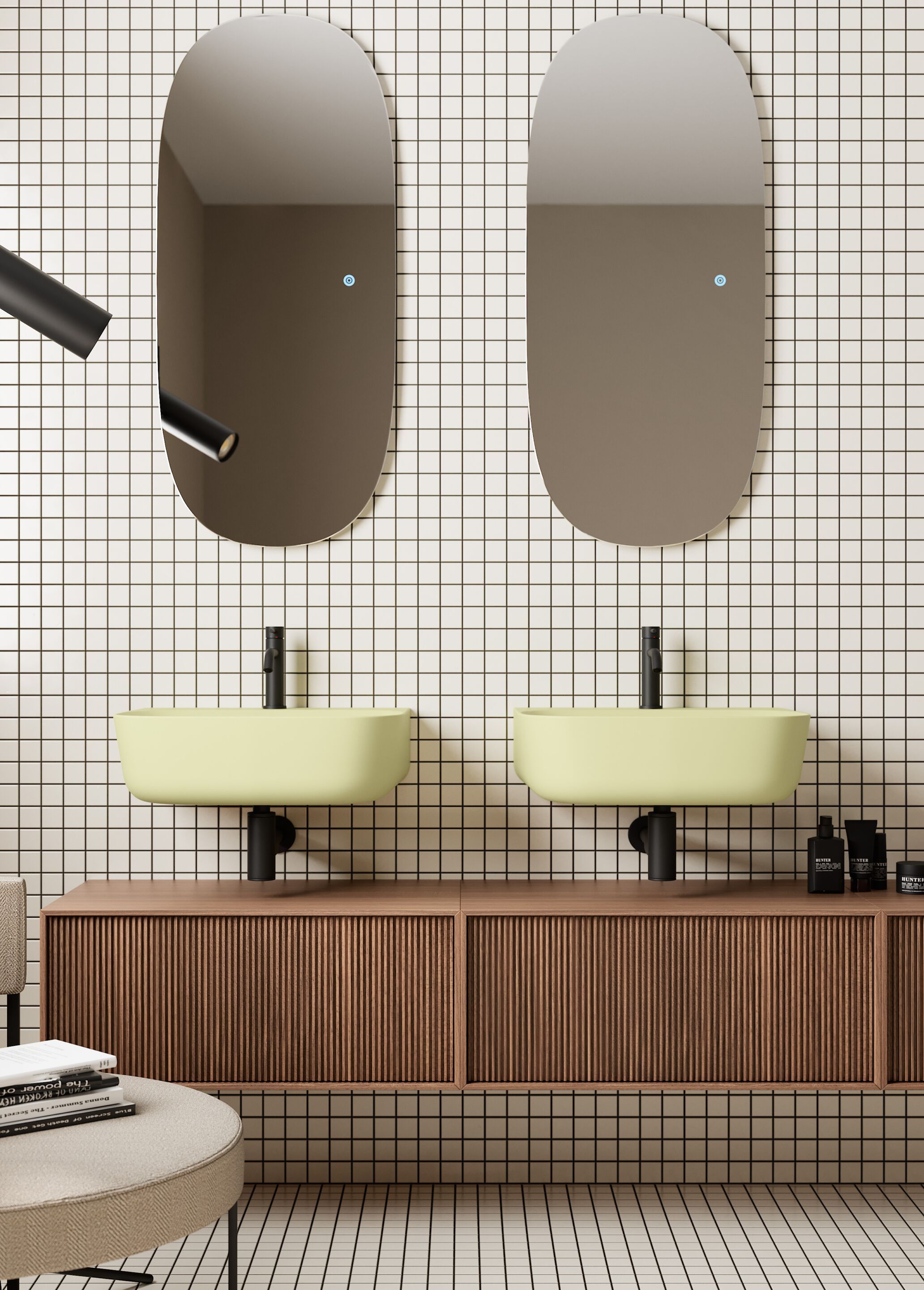 Двойной подвесной умывальник Scarabeo Ceramiche Laila ARCH-00007778 - Вид №2