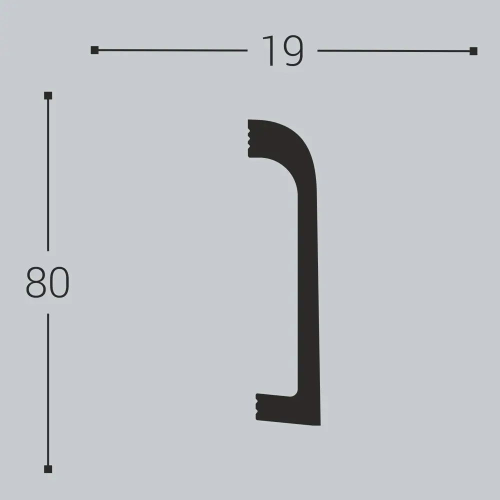 Плинтус Bello Deco 80x19x2000 мм ударопрочный влагостойкий дюрополимер северный дуб STLM-2086745 - Вид №2