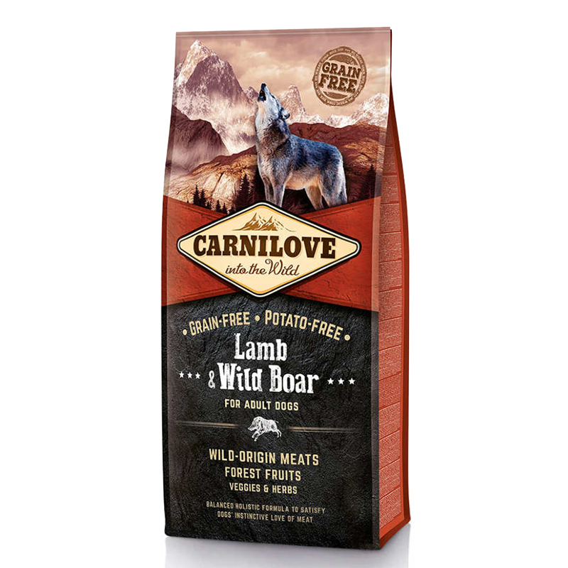 ПР0039865 Корм для собак Carnilove беззерновой ягненок, дикий кабан сух. 12кг Brit 