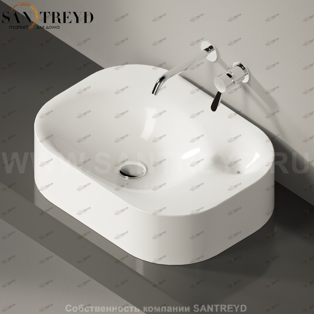 ACER0763P0ZZ Накладная раковина на столешницу  овальная Agape 