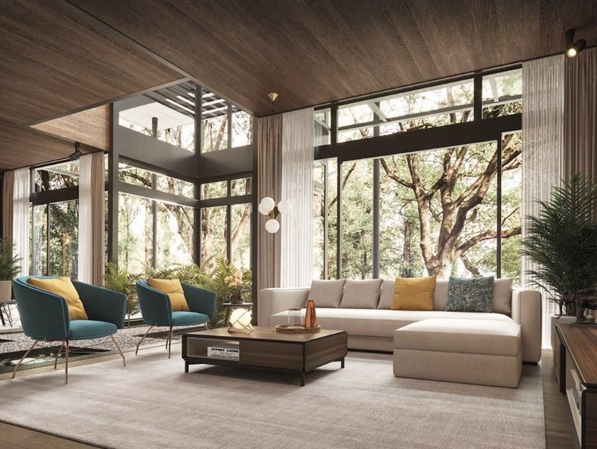 PRADDY 4-х местный льняной диван  Ml354  - Вид №2