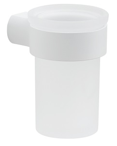 PI10(02) Gedy G-Pirenei, настенный стеклянный стакан, цвет белый матовый 