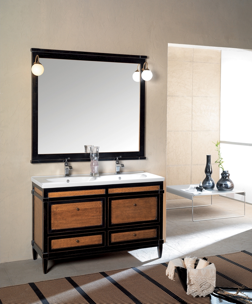 8041 Tifernoit Композиция для ванной комнаты, покрытая черным / соломенным лаком Bagno  - Вид №1