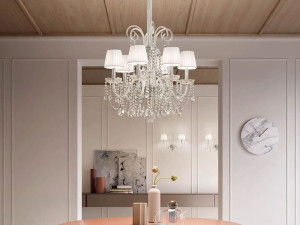 Подвесной светильник с кристаллами