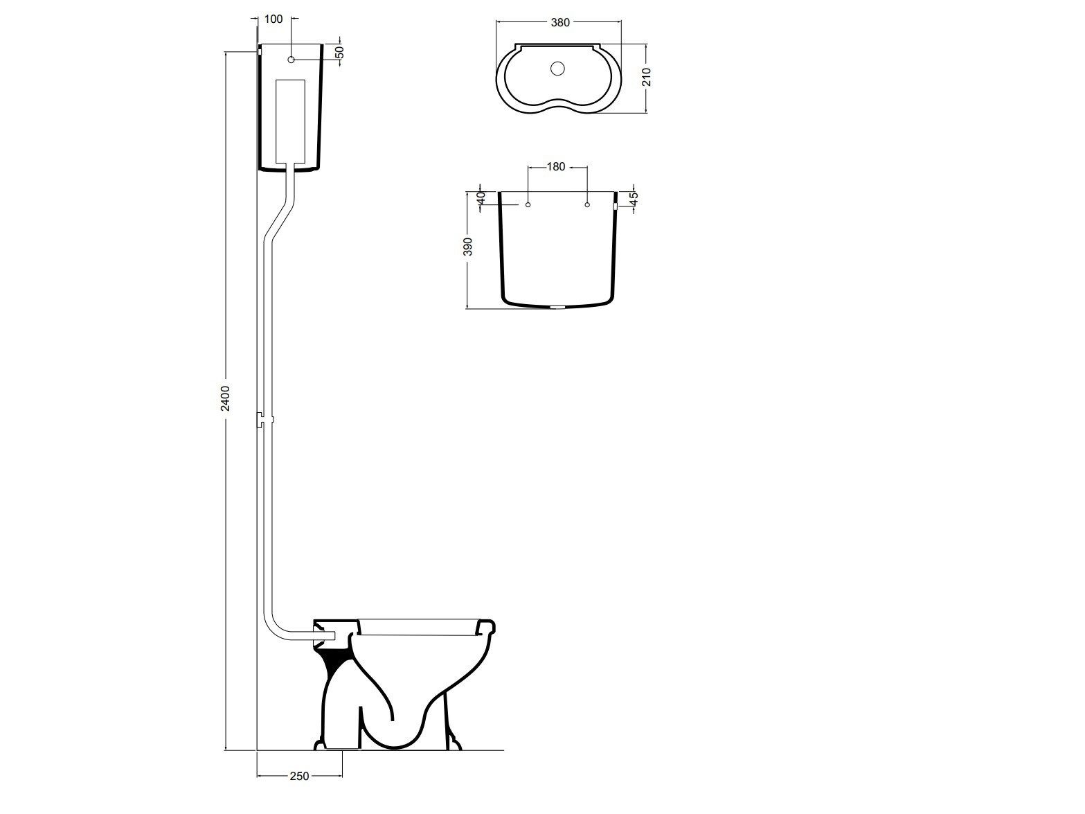 Напольная внешняя кассета керамический туалет Axa округ ARCH-00112855 - Вид №3