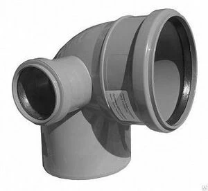 Отвод с патрубком левый 87 SINIKON ПП D110х50 мм Стандарт