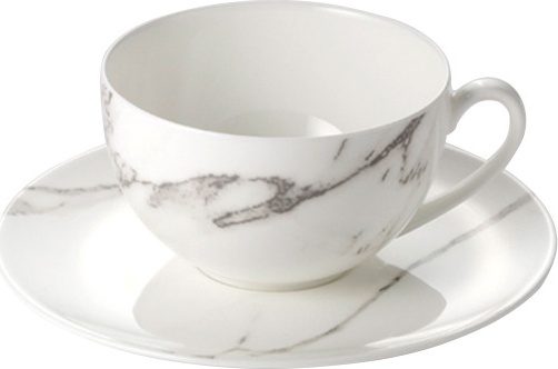 10578986 Dibbern Чашка чайно-кофейная с блюдцем Dibbern "Каррара" 250мл Фарфор костяной 