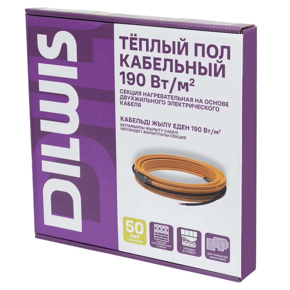 Нагревательный кабель для теплого пола DILWIS 2 м2 380 Вт STLM-2124869 - Вид №2