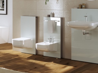 Сантехнический модуль Geberit Monolith 131.030.SJ.1 для биде, стекло чёрное Santreyd  - Вид №2