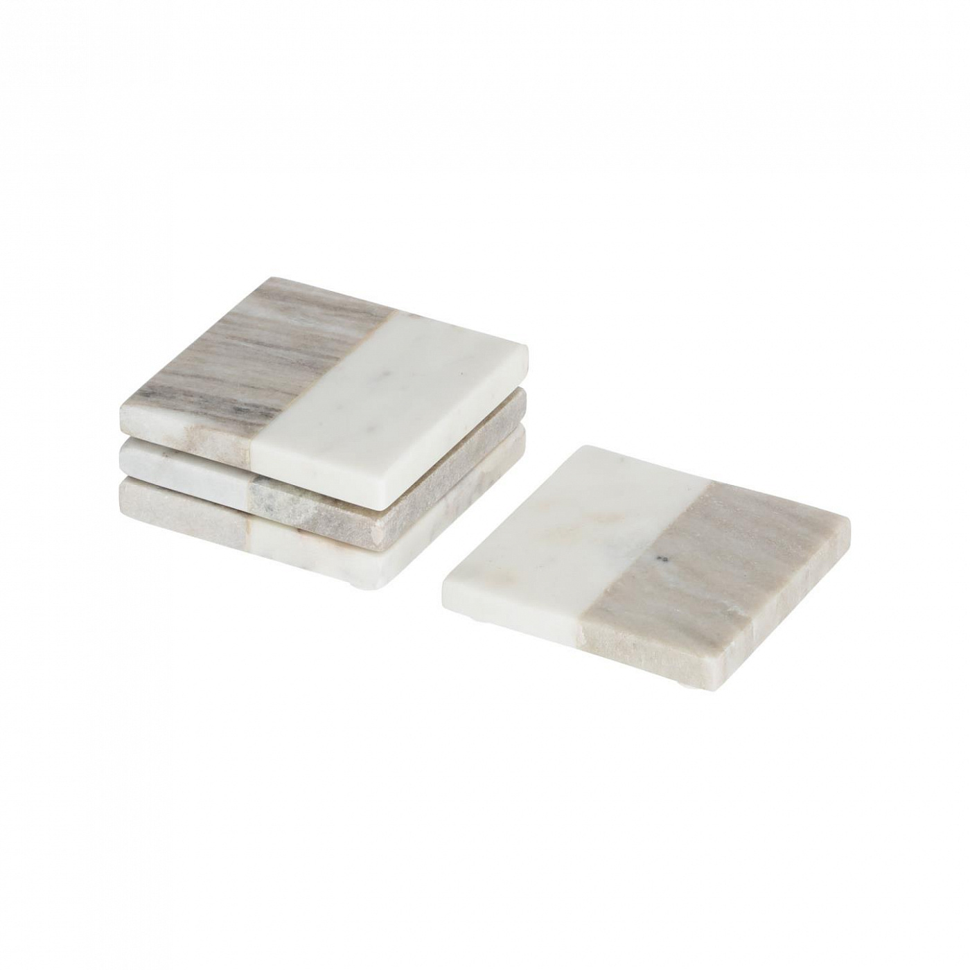 092407 Набор из 4-х подставок из мрамора La Forma Danelle  - Вид №1