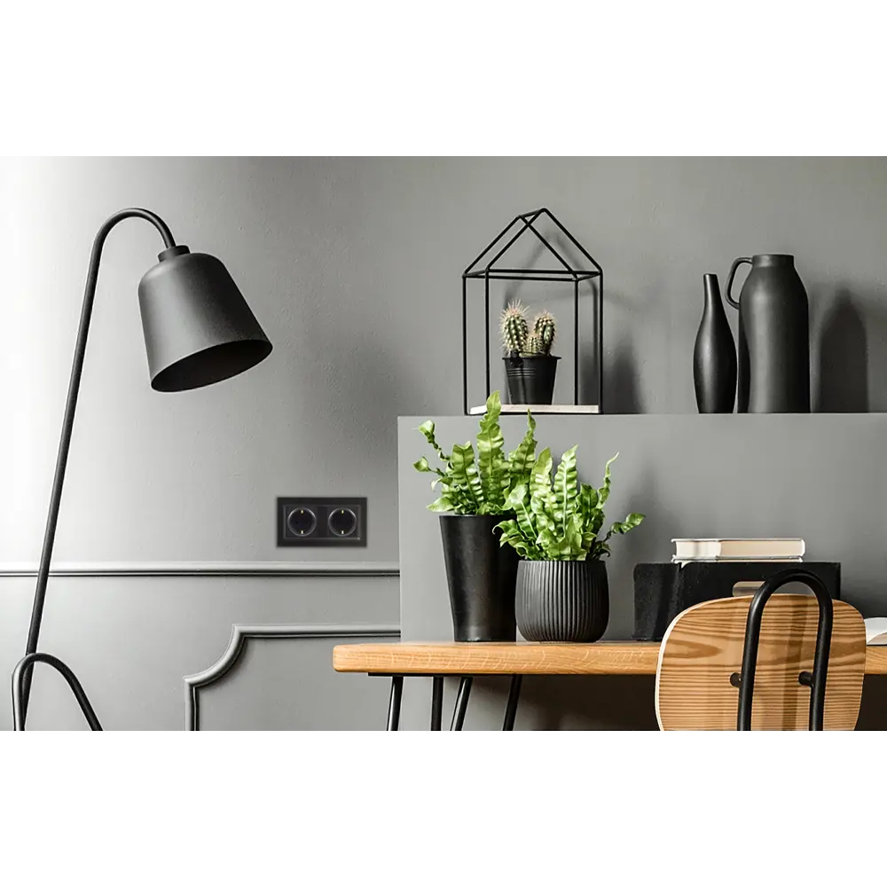 Рамка для розеток и выключателей Legrand Structura 2 поста цвет магнезиум 82064677 STLM-2190041 - Вид №5