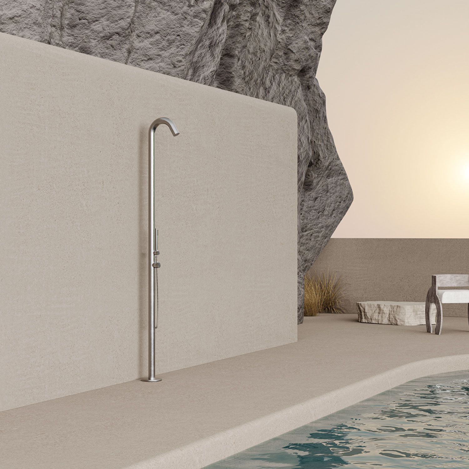 Открытый душ из нержавеющей стали с ручным душем SINED ALGHERO ARCH-00072931 - Вид №1