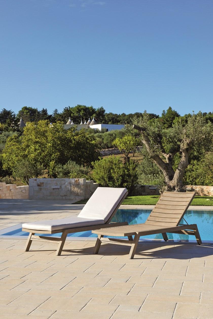 Ethimo Садовая кушетка из тика на колесиках Costes sun-id-1353366 - Вид №6