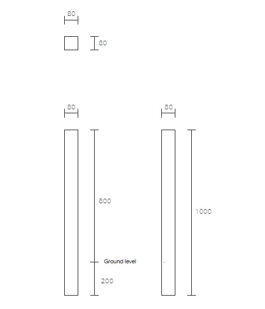 Металлический столб боллард SIT Сплит ARCH-00007916