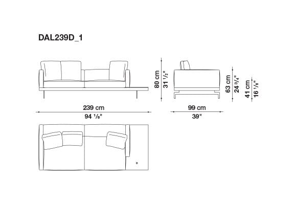 3-местный тканевый диван B&B Italia док ARCH-00033457 - Вид №14