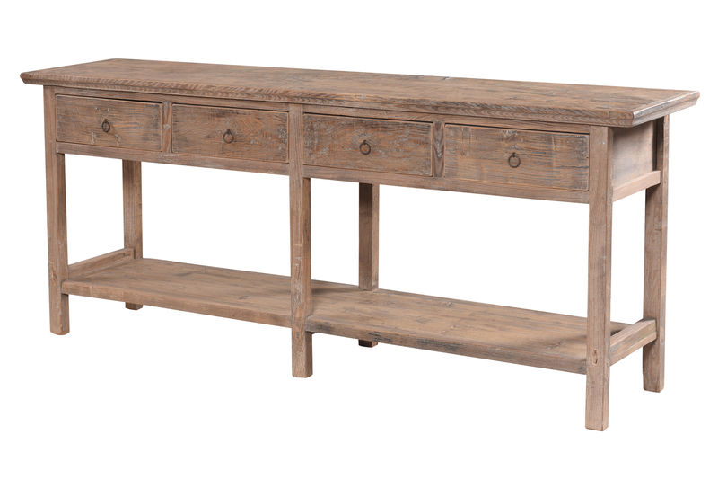 FUBR047 Консоль Potboard Vintage в натуральной отделке ijlbrown  - Вид №1