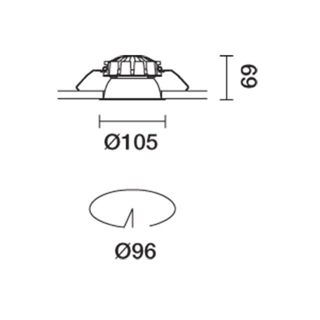 Заливка формы алюминия Сид Downlight iGuzzini ARCH-00022933 - Вид №3