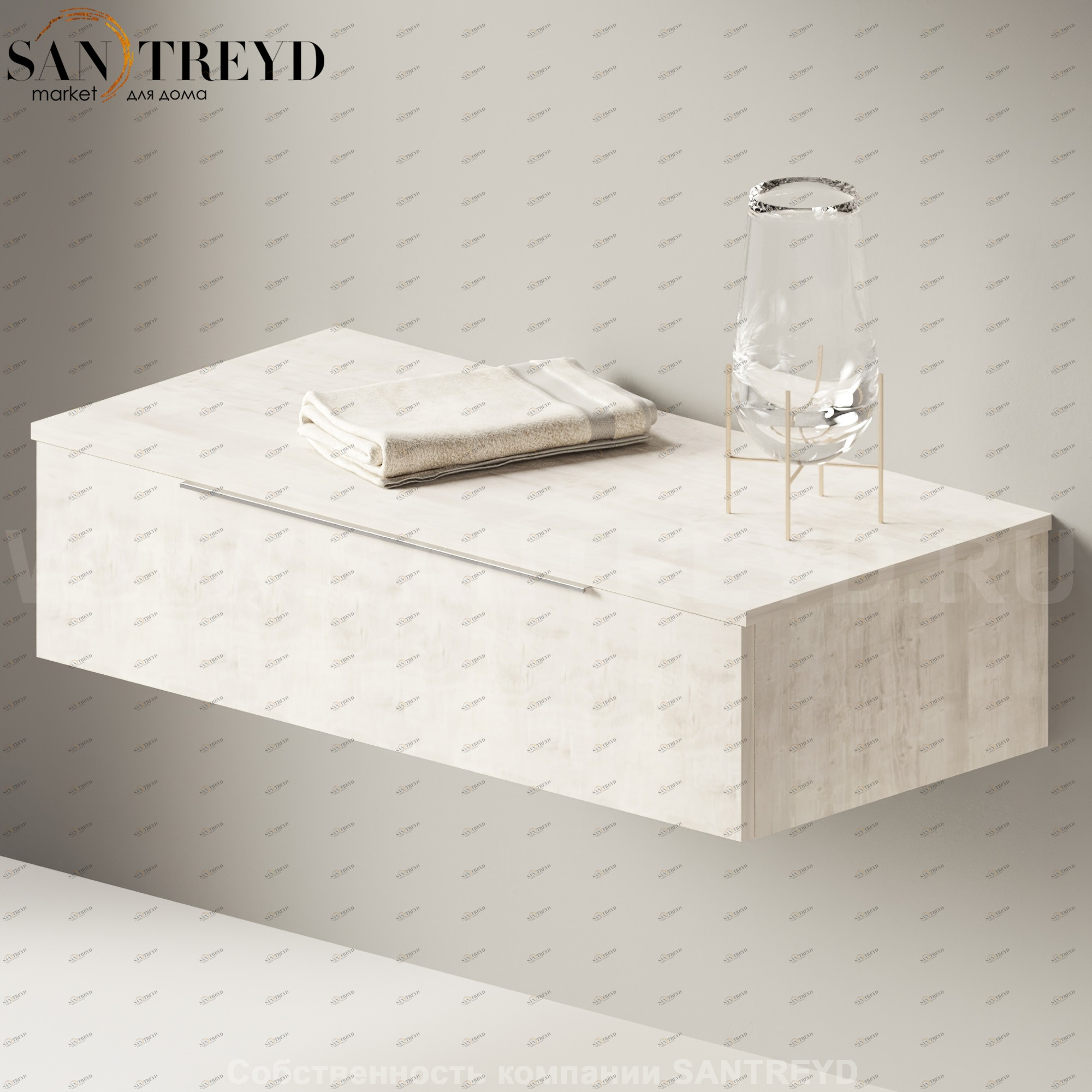 Flaminia BOX Настенная тумба 105 см с 1 ящиком BX287.WR Ceramica Flaminia BX287WR