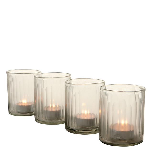 Подсвечник стеклянный дымчатый 4 штуки Astor от Eichholtz EICHHOLTZ EICHHOLTZ 060276 Прозрачный  - Вид №1