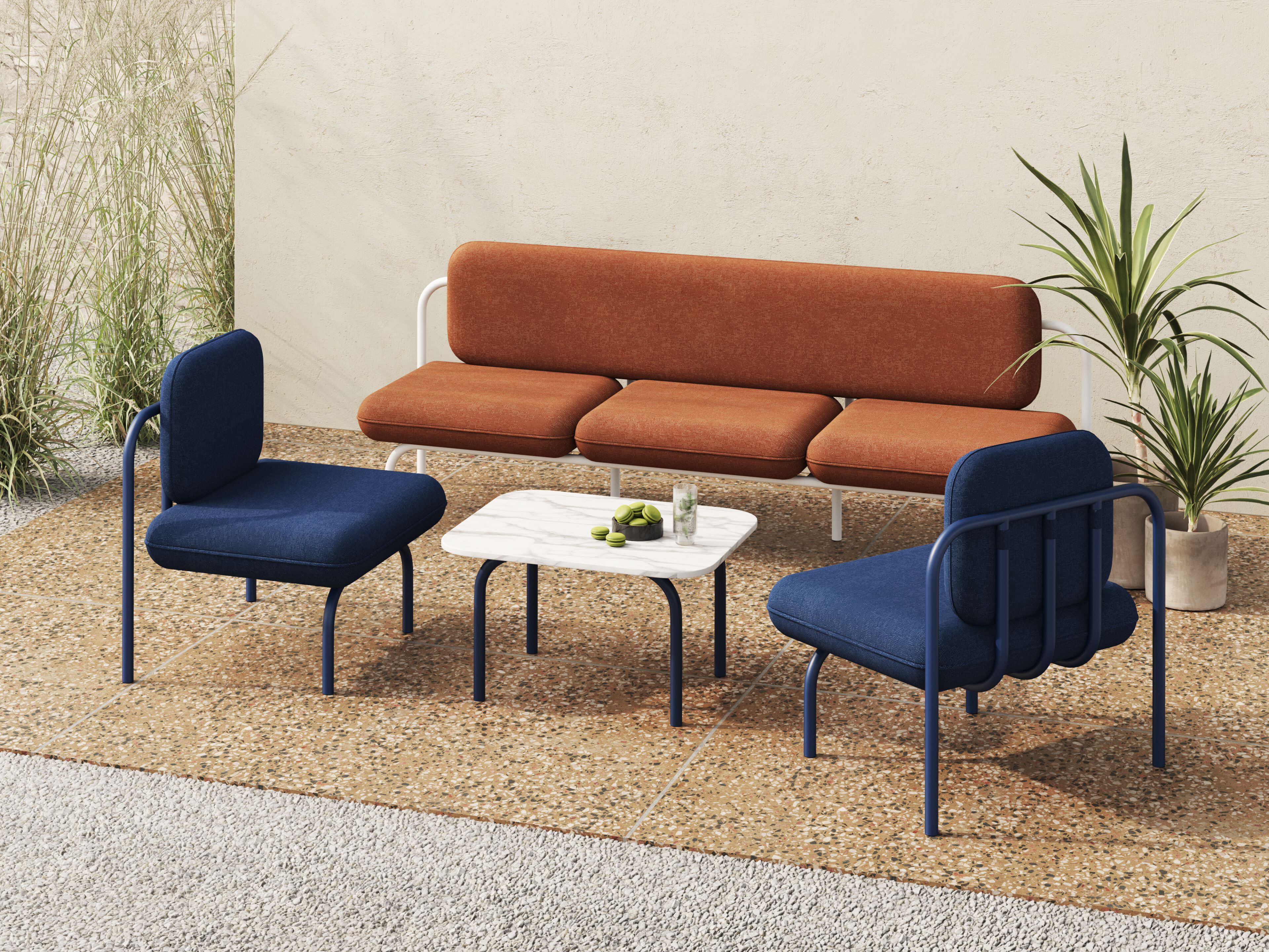 3-местный тканевый садовый диван Joyf Havn ARCH-00120885 - Вид №1