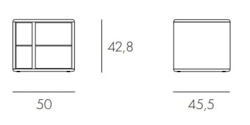 Деревянная прямоугольная тумбочка с ящиками Olivieri ARCH-00080370 - Вид №12