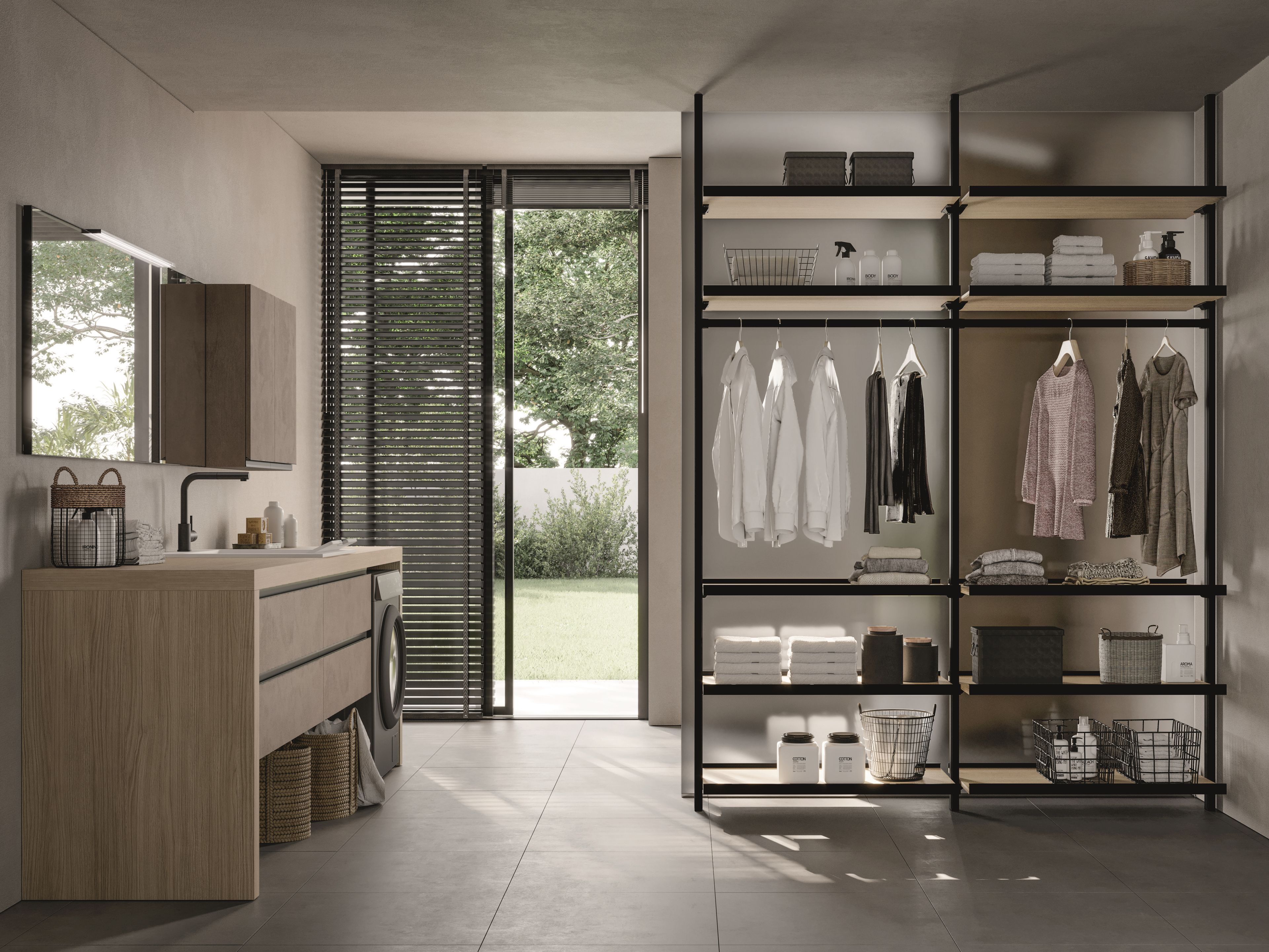 Модульный шкаф для белья Ideagroup пространство-время ARCH-00137767